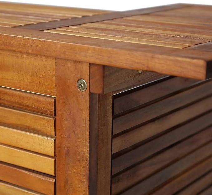vidaXL Solid Acacia Wood Bar Table, Bistro Table, Garden Furniture