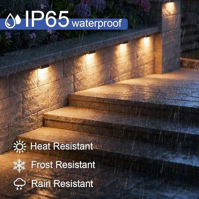 JESLED 4 Inch Retaining Wall Lights 3W LED Hardscape Lighting 12V-24V Low Voltage Step Lights 4000K Nature White Waterproof Outdoor Landscape Lighting for Patio Walls Stairs,12Pack