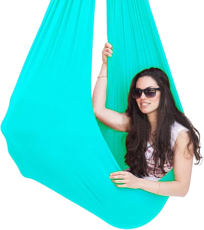 Sensory Swing for Adults Therapy Swing for Kids Indoor Outdoor Calming Snuggle Hammock Durable Fabric Swing for Autism ADHD Aspergers and Sensory Integration