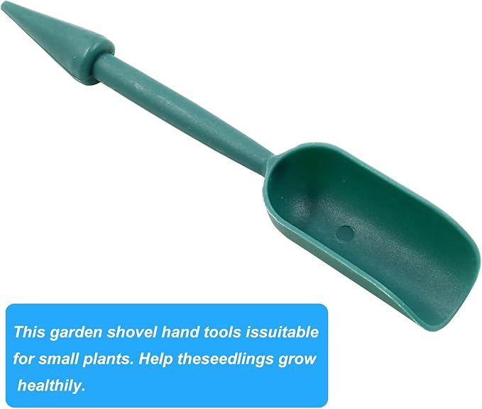 Bivethoi Garden Hand Tools Transplanting Shovel Scoops Kits for Plant Cultivation Digging Care, Set of 4, Dark Green