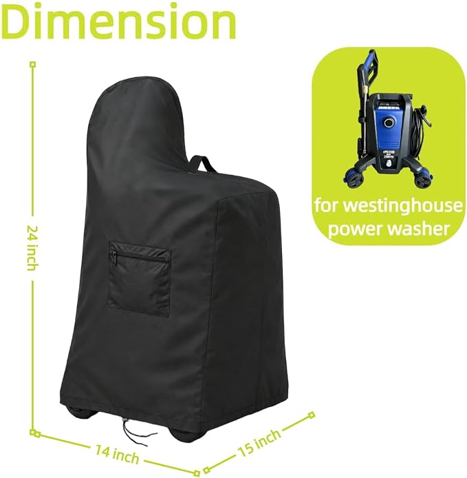 Pressure Washer Cover, Waterproof Outdoor Cover for Westinghouse ePX3500 Electric Power Washer, Pump Protector for High Pressure Cleaner 14" x 15" x 24"