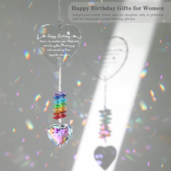 Birthday Gifts for Women, K9 Crystal Suncatcher Birthday Gifts for Friend Sister Mom
