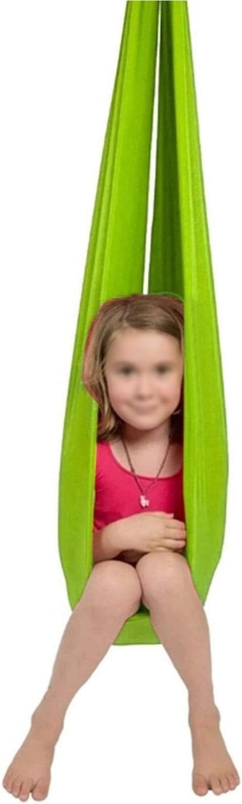 Therapy Swing Sensory Cuddle Hammock Home Outdoor For Kids Child And Teens Autism Adhd Aspergers Load Up To 440LB With Special Needs Children Toy Swing ( Color : Grass Green , Size : 150 x 280 cm )