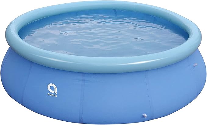 Inflatable Swimming Pool, Blow up Pool, Round Inflatable Pools Adult, Family Swimming Pool 8ft x 25in, Top Ring Summer Water Party Pools for Outdoor, Backyard