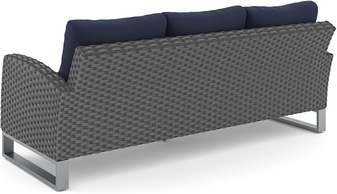 New Classic Furniture Fiji Aluminum Metal Patio Conversation Sets for 5 – Stylish Outdoor Patio Conversation Sets – Outdoor Furniture Sets for Balcony, Deck, or Small Outdoor Spaces