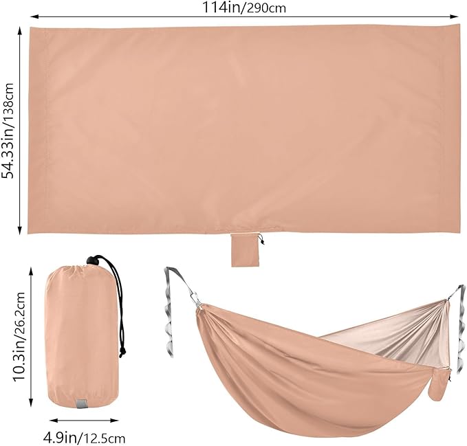 Khaki 330lb Capacity Hammocks Rope Hammock for Outside Patio Garden hamaca de Algodon para Jardin