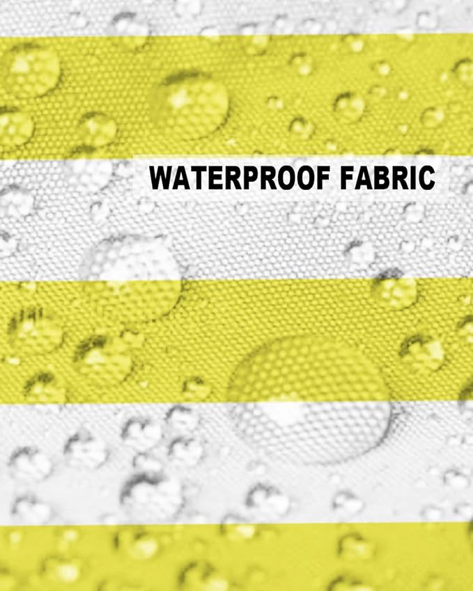 Outdoor Waterproof Pillow Covers for Patio Furniture Yellow and White Stripes Decorative Throw Pillow Cover Solid Striped Pillowcases Set of 2 Cushion Case for Sofa Couch Chair 16 x 16 in