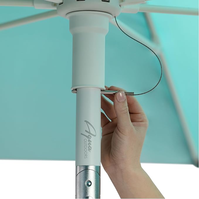 Aqua Outdoors Patio Umbrella – Heavy Duty, Wind-Stable, Adjustable Tilt & Height – Sun Shade for Pool, Deck, Backyard – Rust-Free Frame – Easy Assembly