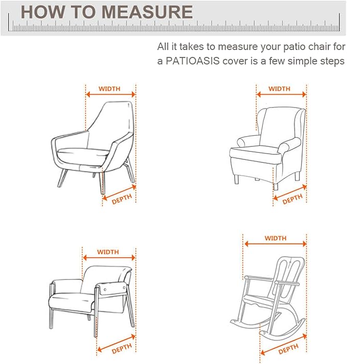 Outdoor Chair Covers Waterproof 2 Pack,Heavy Duty Patio Swivel Chair Cover 29'' Wide Waterproof UV-Resistant Rip-proof Grey Lawn Outside Deck Furniture Covers for Dining Chairs