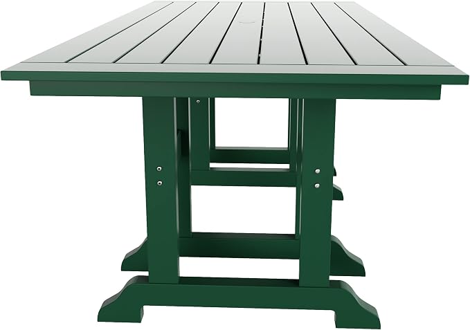 WestinTrends Malibu 71" Outdoor Patio Dining Table, Dark Green