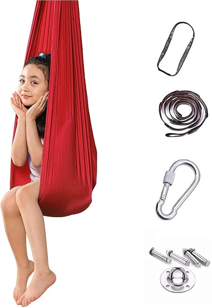 Home Cuddle Hammock Indoor Therapy ADHD Swing Nylon Snuggle Sensory Swing with Special Needs for Kids Children Autism Aspergers Easy Install (Size : 100 x 280 cm)