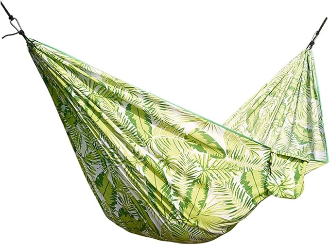 Double Camping Hammock, Lightweight Nylon Portable Hammock with Ropes, Travel Hanging Hammock with Carrying Bag, for Indoor Travel Beach (Color : SingleG, Size : 260x140cm)