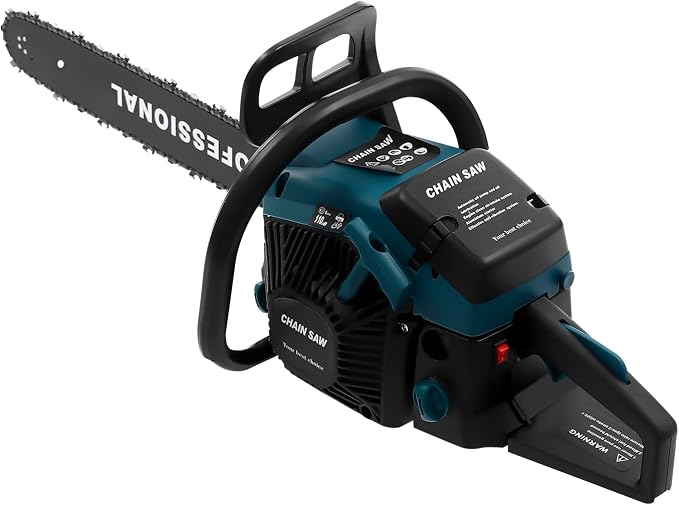 20inch Gas Chainsaw, 3.1HP 58CC 2-Stroke Gasoline Chainsaw, Air Cooled Pull Start Top Handle Gas Powered Chain Saw Petrol Chainsaws with Automatic Chain Lubrication for Trees, Wood Cutting