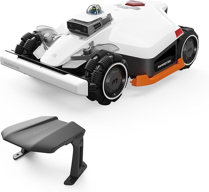Mammotion LUBA 3 AWD 1500 Robot Lawn Mower with Garage (Ship Separately), 0.37 Acre, 360° LiDAR+Dual-Camera AI Vision, All-Wheel-Drive for 80% Slopes, 15 Multi-Zone Management, Cut Height 1.0"-2.7"
