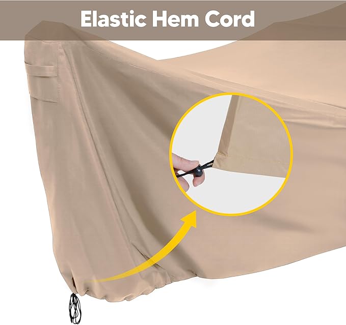 SUNCREAT Hammock Cover, Water-Resistant Polyester Hammock Stand Cover for 14ft Arc Stand, Brown