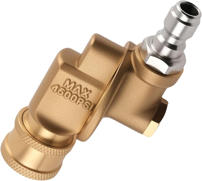maXpeedingrods Pressure Washer Gutter Cleaner Attachment, 1/4” Quick Connect Pressure Washer Pivoting Coupler, 240 Degree with 7 Angles for Power Washer Nozzle, 4500PSI