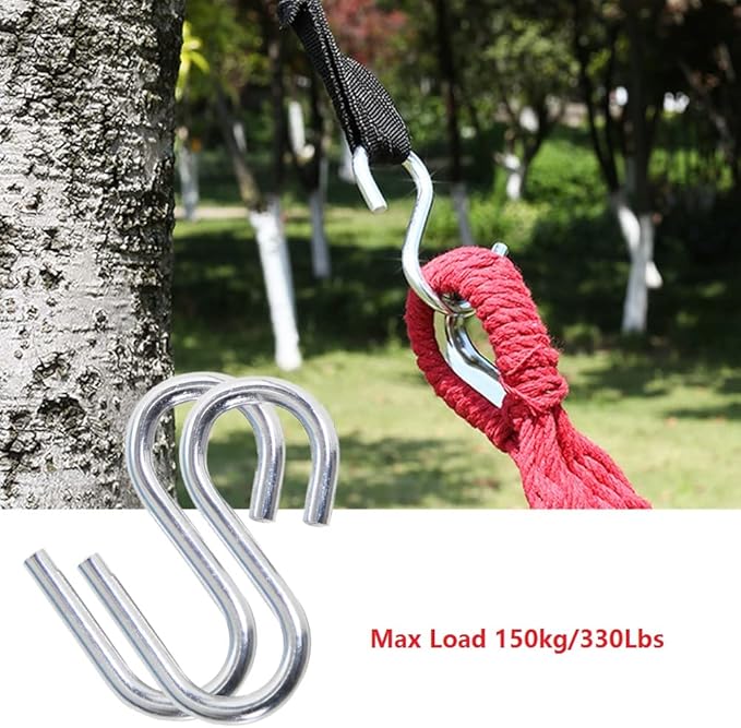 2pcs Stainless Steel S Shape Hammock Hook for Hanging Art and Decorations