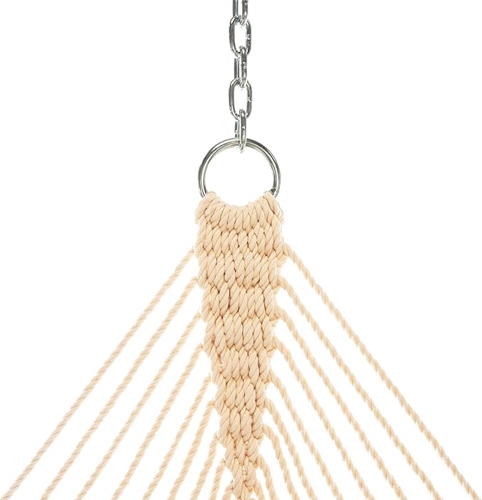 Hatteras Hammocks Large Cabana Classic Sunbrella Quilted Hammock – 13 ft. x 55 in., 2-Person, 450 lb Capacity, Cumaru Spreader Bar, Zinc-Plated Hardware – Handcrafted in The USA