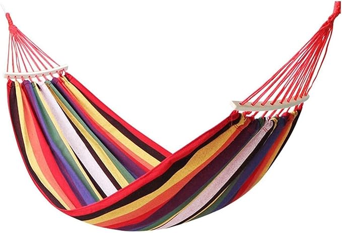 Camping Hammock Bed Outdoor Camping Travel Hammock Thick Canvas Hammock Adult Anti-Rollover Swing for Indoor Outdoor Gardens Hammock Swing (Color : C, Size : 190 * 100cm)