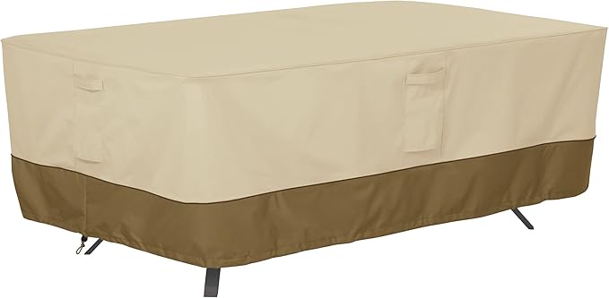 Classic Accessories Veranda Water-Resistant 72 Inch Rectangular/Oval Patio Table Cover, Outdoor Table Cover