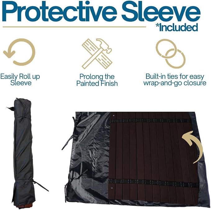 Formosa Covers Portable Wood Roll Up Table for Picnics 2025 Update Stronger Staples, Low Beach Table for Camping, Travel, Tailgate, Outdoor w/Carrying Bag 26" Lx26 Wx16 H (Espresso)