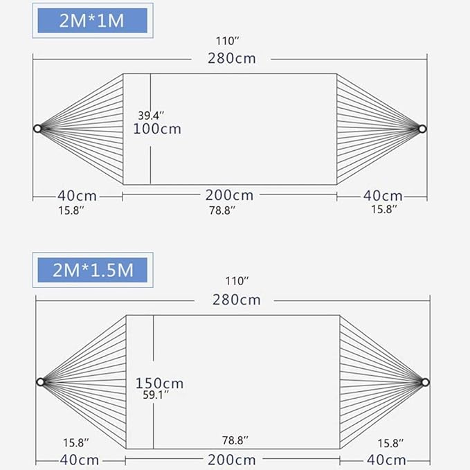 Camping Hammock Bed Portable Hammock Outdoor Hammocks Garden Home Travel Camping Swing Canvas Stripe Hang Bed Durable Hammock Swing Hamac Hammock Swing (Color : Red, Size : 200x100cm)