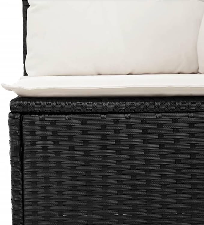Patio Sofa Set Black, Cream White Outdoor Conversation Set Garden Furniture Collection for backyards