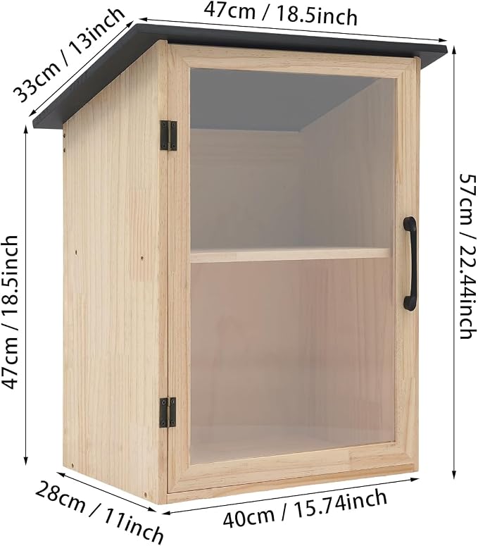Library Book Exchange Box Weatherproof Wood Cabinet for DIY Outdoor Indoor Book Storage,Literature Exchange Box for Community,Schools & Neighborhood Sharing (TypeB)