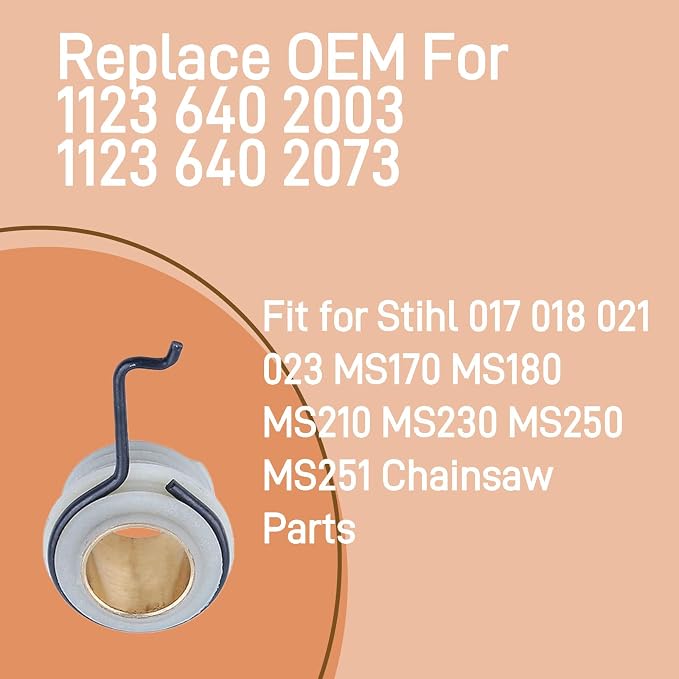 9pcs Sprocket Clutch Drum 3/8" Chainsaw Kit for 1123 640 2003, 1123 640 2073 Fit for Stihl 017 018 021 023 MS170 MS180 MS210 MS230 MS250 MS251 Chainsaw Parts with Needle Bearing Washer E-Clip
