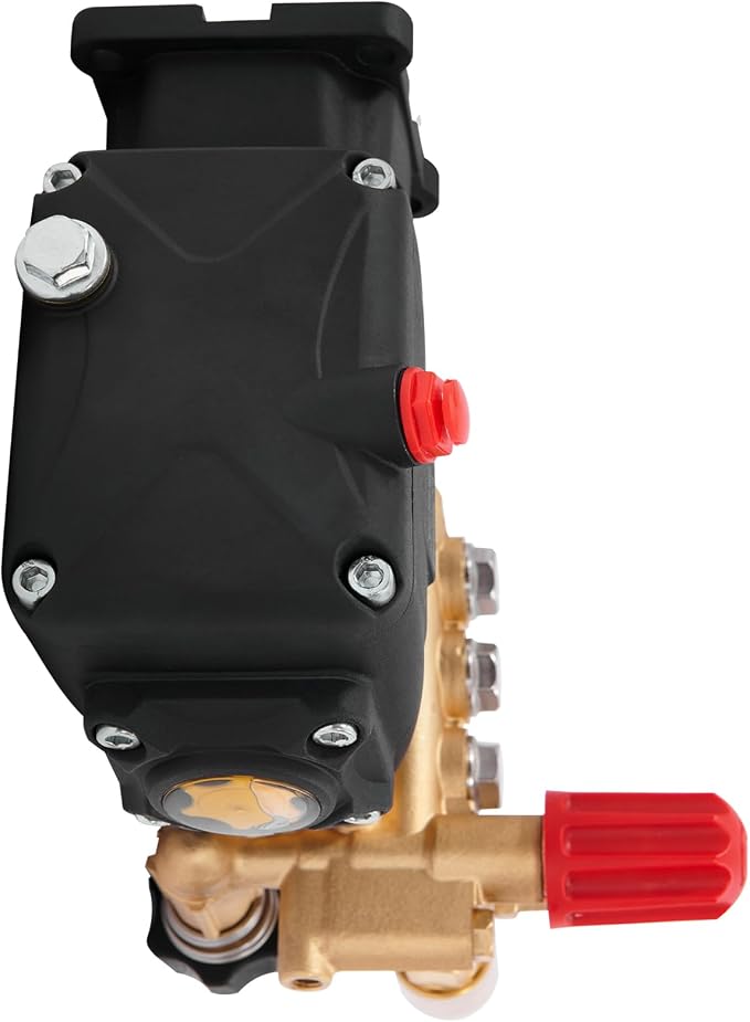 Happybuy Pressure Washer Pump, 3/4" Shaft Horizontal Triplex Plunger, 3700 PSI, 2.5 GPM, Replacement Kit for Simpson MorFlex 40224, 40225, 40226 Models, High-Pressure Power Washer Pump, Durable
