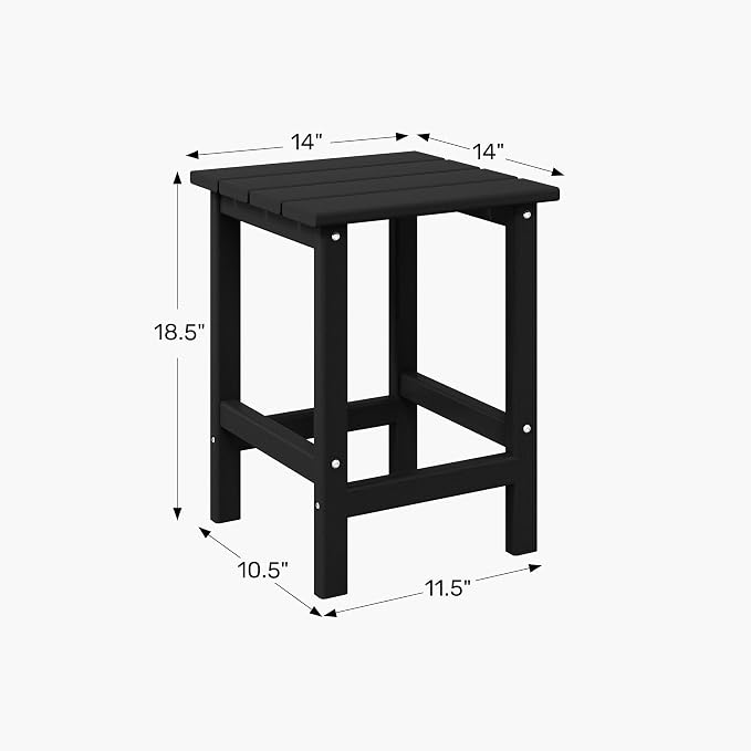 WestinTrends Malibu Square Outdoor Side Table for Adirondack Chair, Teak