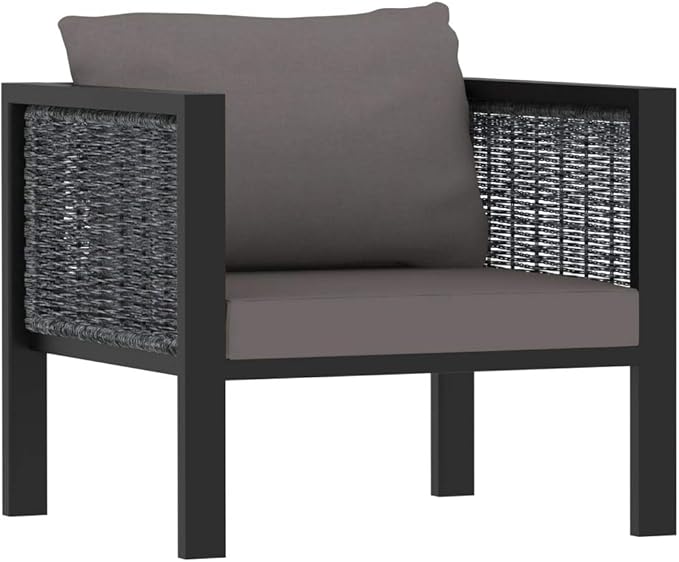 Patio Lounge Set with Cushions,Outdoor Furniture,Outdoor Furniture Sets,Patio Conversation Sets,for Garden,Deck,Backyard,8 Piece Poly Rattan Anthracite