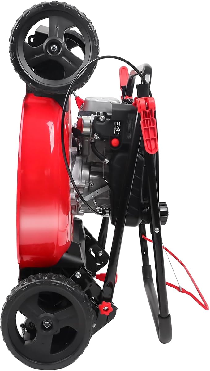 PowerSmart 21 in. Gas Lawn Mower with 125cc Briggs and Stratton E300 Engine, 2-in-1 Push Mower with Mulching & Side-Discharge, 6-Point Height of Cut