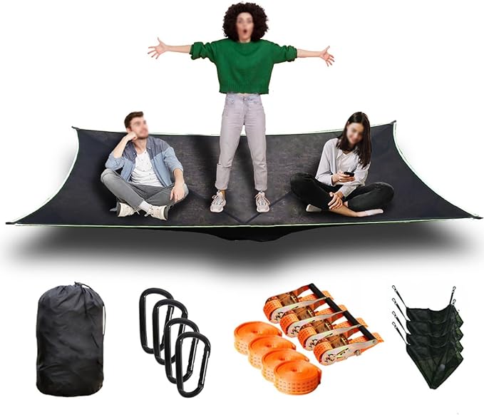 Square Camping Hammock, 9.8FT Multi Person Hammock Hold Up to 660 Lbs