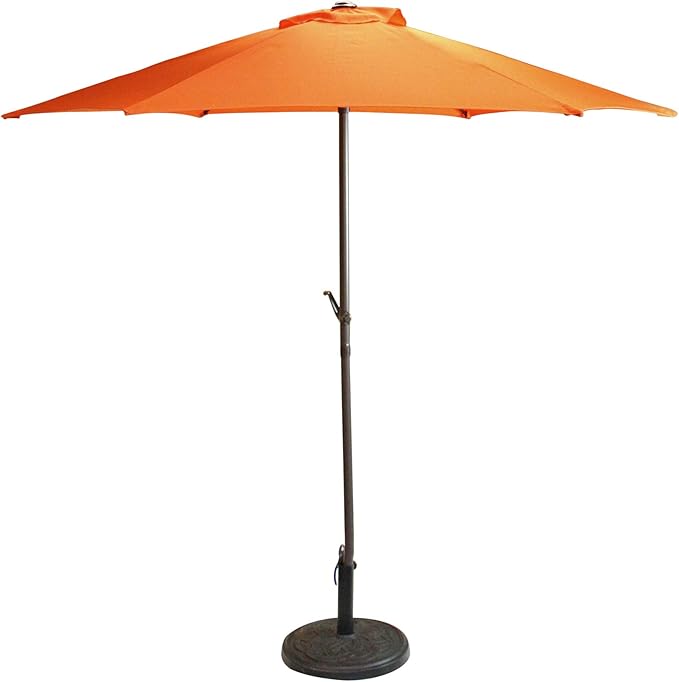 Northlight 7.5' Outdoor Patio Market Umbrella with Hand Crank and Tilt Mechanism - Orange