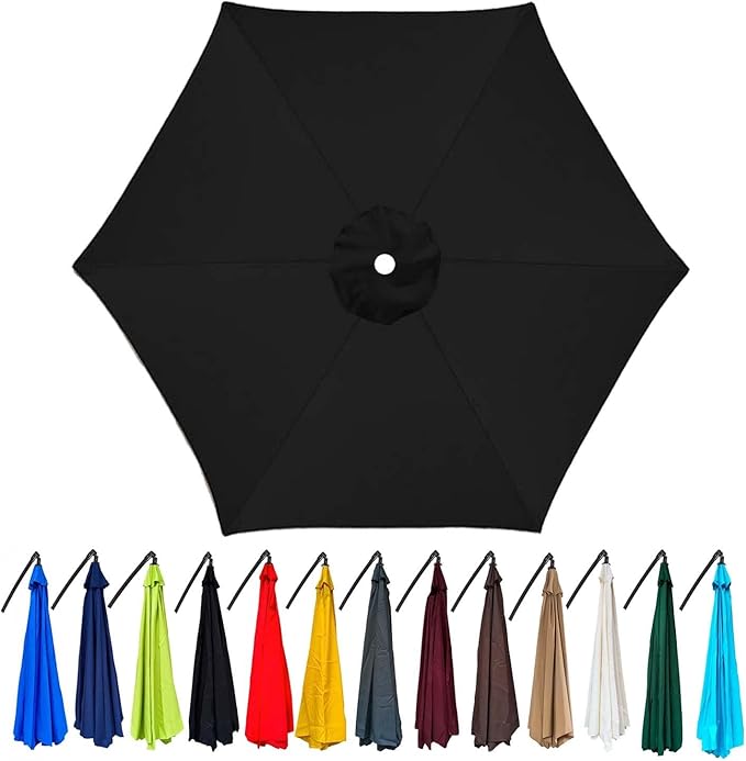 Replacement Umbrella Canopy For Market Table Beach Pool Umbrella Replacement Top Cover Patio Parasol Replacement Canopy Cover 6.5ft 7.5ft 9ft 10ft