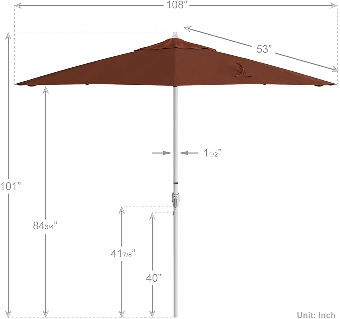 California Umbrella 9' Rd Aluminum Patio Umbrella
