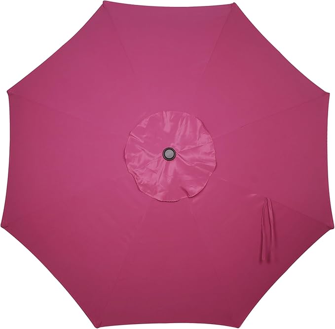 Blissun 9' Outdoor Patio Umbrella, Outdoor Table Umbrella, Yard Umbrella, Market Umbrella with 8 Sturdy Ribs, Push Button Tilt and Crank