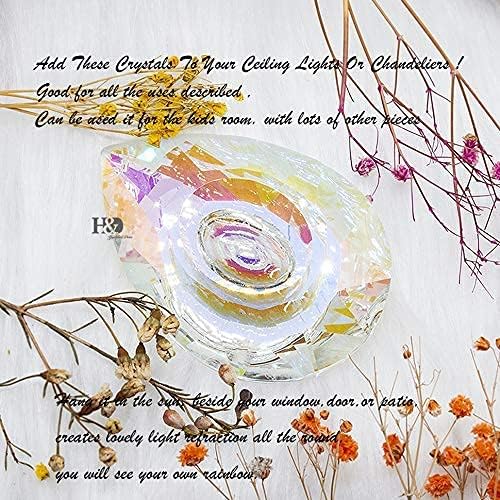 89mm/3.5in Hanging Chandelier Crystals Prism for Window Suncatchers Rainbow | Glass Prisms Hanging Window Crystals Suncatcher Chandelier Parts Light Catchers Rainbow Maker Pendants