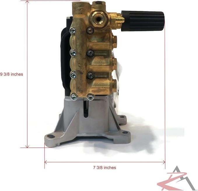 OEM Annovi Reverberi 4000 PSI Horizontal Brass Head Power Pressure Washer Water Pump, RSV4G40HDF40-EZ, 4 GPM, 1" Shaft with Non-Marking Hose & Spray Kit