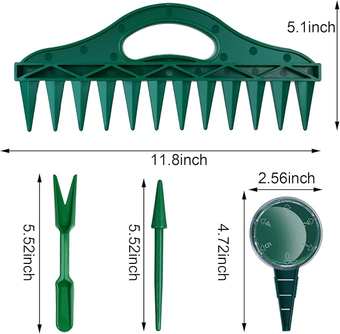 Seed Spreader 4PCS Sowing Seeds Dispenser Set Mini Seed Dispenser for Small Seeds Handheld Seed Planter Tool Seed Dibber Multifunctional Seed Spacer Gardening Tools