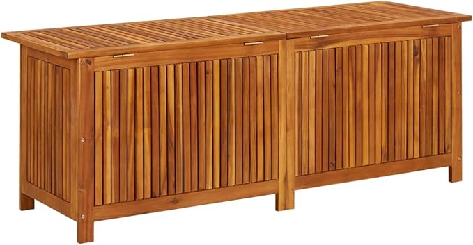 Patio Storage Box Deck Boxes Patio Furniturer Outdoor Storage Container for Outdoor Toys, Tool 59"x19.6"x22.8" Solid Acacia Wood