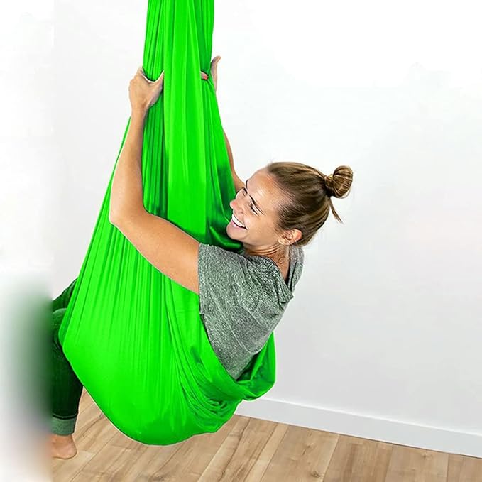 Sensory Swing for Adults Therapy Swing for Kids Indoor Outdoor Soothing Calming Snuggle Hammock Durable Soft Fabric Swing Help Children with Sensory Needs