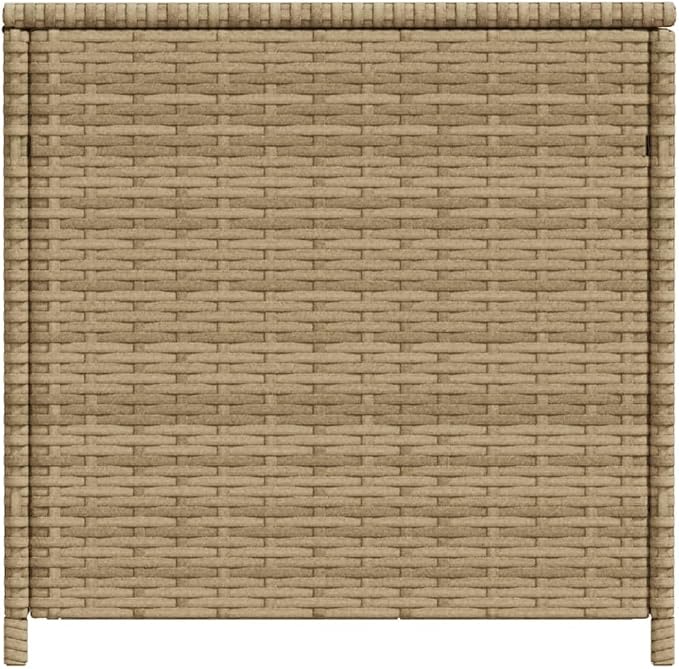 Large Garden Storage Box with Mix Beige PE Rattan and Powder-Coated Steel, Weather Resistant Outdoor Storage for Cushions and Tools, Durable Construction with Easy Access Gas