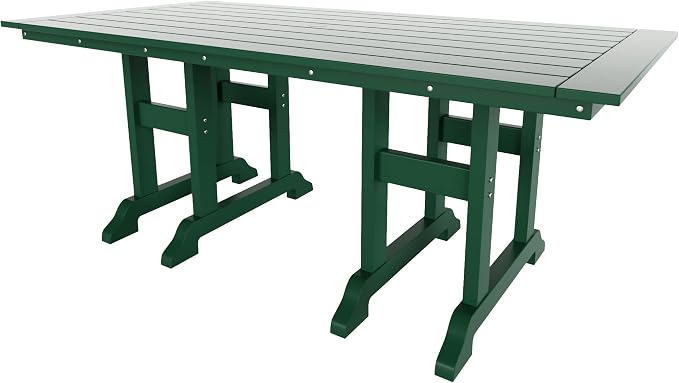WestinTrends Malibu 71" Outdoor Patio Dining Table, Dark Green