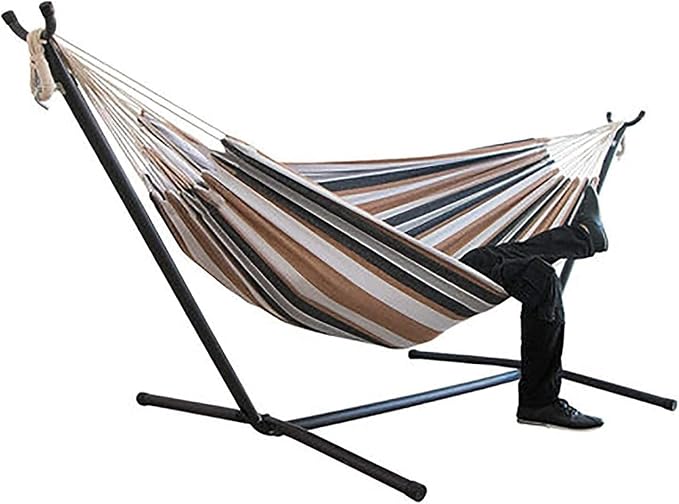 Camping Hammock Bed Camping Hammock with Stand Home Indoor and Outdoor Portable Detachable Folding Swing for Ideal for Beach Travel Hammock Swing (Color : 2)