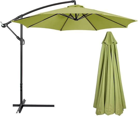 10 FT 6/8 Rib Umbrella Canopy Replacement Outdoor Market Patio Table Umbrella Strong and Thicck Canopy Cover for Backyard Garden Courtyard Swimming Pool Lawn (Canopy ONLY)