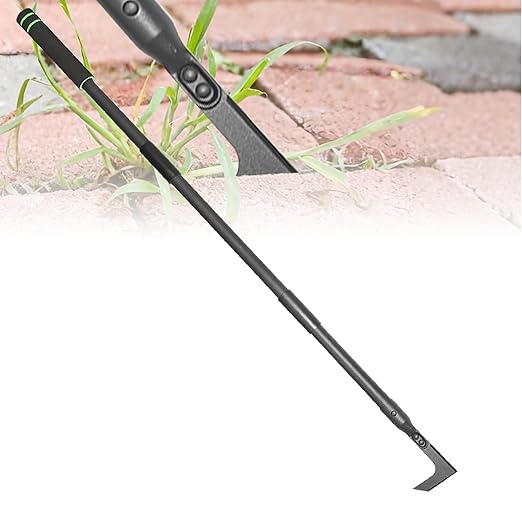 Weed Puller,Manual Crevice Cleaning Tool with 43.7" Long Handle,Gardening Weed Remover Tool for Sidewalk,Paver,Deck Boards,Garden,Patio