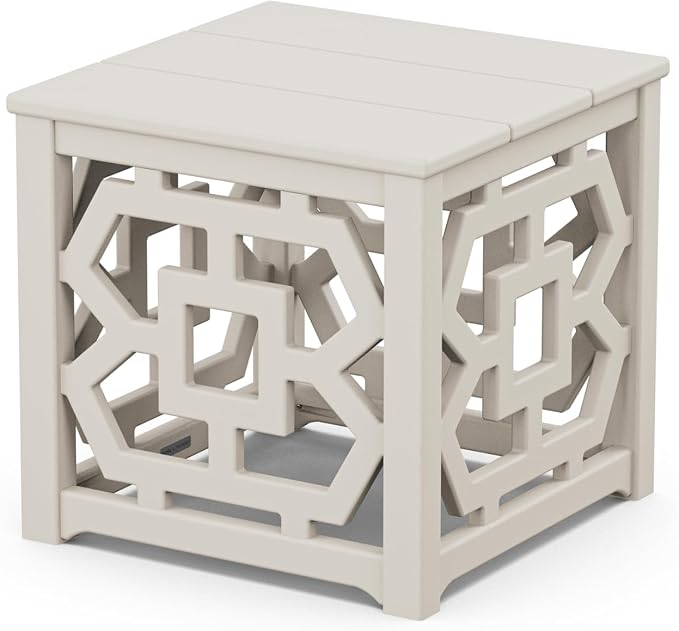 Martha Stewart by POLYWOOD® Chinoiserie Accent Table in Sand