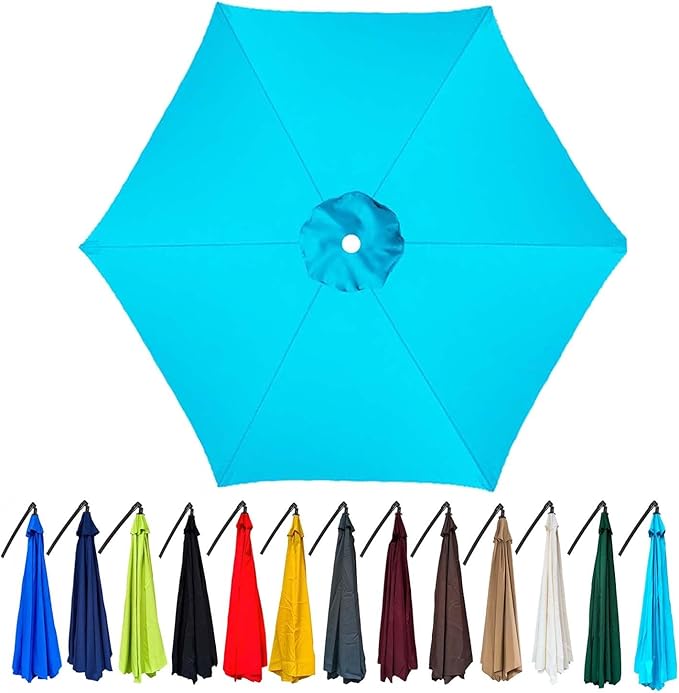 Replacement Umbrella Canopy For Market Table Beach Pool Umbrella Replacement Top Cover Patio Parasol Replacement Canopy Cover 6.5ft 7.5ft 9ft 10ft